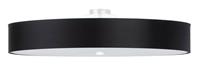 solluxlighting Cylindrical Flush Light Black 90cm E27 Zylindrische Spülung Hell Schwarz 90cm E27