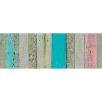 Decoratie Plakfolie Houten Planken Look Groen/bruin/roze 45 Cm X 2 Meter Zelfklevend - Decoratiefolie eubelfolie