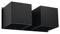 solluxlighting Twin Square Up & Down Wall Lamp Black G9 Twin Square Up & Down Wandleuchte Schwarz G9