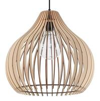 solluxlighting Wire Frame Pendant Light Natural Wood E27 Drahtrahmen Pendelleuchte Naturholz E27