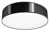 solluxlighting Cylindrical Flush Light Black 55cm E27 Zylindrisches Spüllicht Schwarz 55cm E27