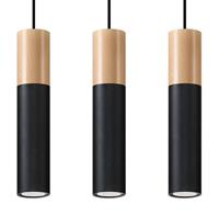 SOLLUX SL.0634 Pendelleuchte PABLO 3 schwarz L: 40, B: 6, H: 100, Fassung GU10, dimmbar