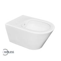 Wiesbaden Luxe Rimless wandbidet, mat wit