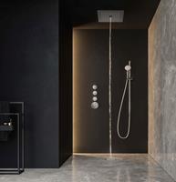 Hotbath Mate IBS26 inbouw doucheset High Flow met 3 stopkranen & water pillar hoofddouche - geborsteld nikkel