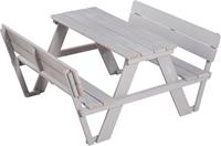 roba Kindersitzgruppe »Picknick for 4 Outdoor Deluxe, Grau«, (Set, 1-tlg), mit Lehne