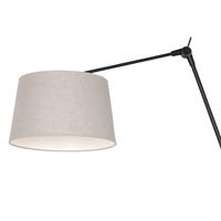 Steinhauer Wandlamp prestige chic 8188 zwart kap linnen grijs