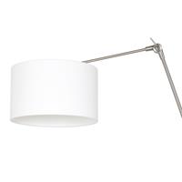 Steinhauer Wandlamp prestige chic 8108 staal kap wit linnen