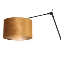 Steinhauer Wandlamp prestige chic 8123 zwart kap goud velours