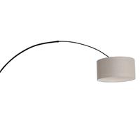 Steinhauer Wandlamp Sparkled light 8137zw zwart kap grijs linnen