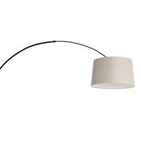 Steinhauer Wandlamp Sparkled light 8194zw zwart kap linnen grijs
