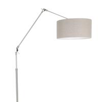 Steinhauer Vloerlamp prestige chic 8101st staal kap grijs linnen