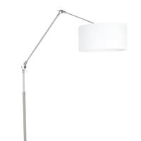 Steinhauer Vloerlamp prestige chic 8102st staal kap wit linnen