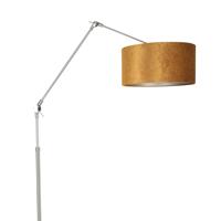 Steinhauer Vloerlamp prestige chic 8104st staal kap goud velours