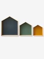 VERTBAUDET Set van 3 rekjes huizenmodel blauw