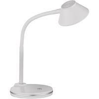 BES LED Led Tafellamp - Trion Berony - 3w - Warm Wit 3000k - Rond - Flexibele Arm at Wit - Kunststof
