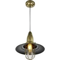 BES LED Led Hanglamp - Hangverlichting - Trion Fisun - E27 Fitting - Rond - Oud Brons - Aluminium
