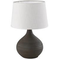 BES LED Led Tafellamp - Tafelverlichting - Trion Martan - E14 Fitting - Rond at Bruin - Keramiek