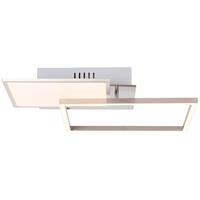 BRILLIANT ZELIA LED Deckenleuchte 41 cm Metall / Kunststoff Nickel eloxiert