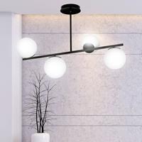 EULUNA Plafondlamp Kabo, 1 arm, zwart, 4-lamps