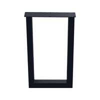 Furniture Legs Europe Zwarte U barpoot hoogte 110 cm (koker 8 x 8)