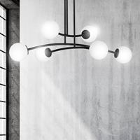 EULUNA Plafondlamp Major, zwart, 6-lamps