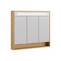 Fackelmann NATURA LED Spiegelschrank, 93,5 cm breit, Braun hell-79792