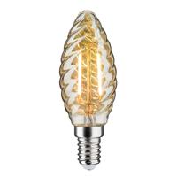 PAULMANN LICHT Paulmann 287.08 LED Filament Kerze 2,6W E14 Gedreht Gold 230V 2500K Lüster Deckenleuchte