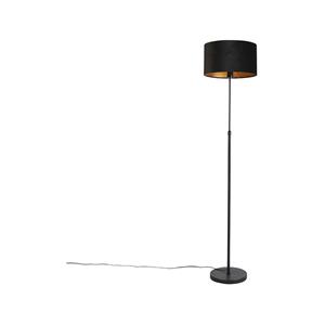 QAZQA Vloerlamp parte fl - Zwart - Klassiek / Antiek - D 350mm