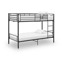 VIDAXL Etagenbett Metall 90x200cm Schwarz