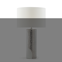Beliani Tafellamp wit/zilver AIKEN