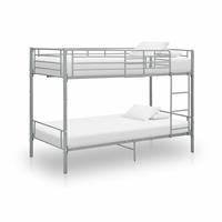 VIDAXL Etagenbett Metall 90x200cm Grau