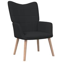 vidaXL Relaxstoel 62x68,5x96 cm stof zwart