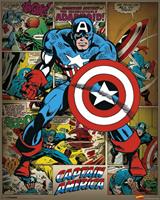 Pyramid Marvel Comics Captain America Retro Poster 40x50cm