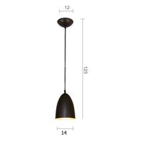 Menzel Solo Tul14 hanglamp in bruin-zwart