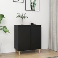 Vidaxl - Sideboard 60x35x70 cm Spanplatte mit Massivholzbeine Schwarz