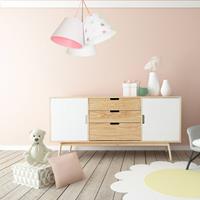 EULUNA Kinderkamer-hanglamp Zsofia 3-lamps wit/roze