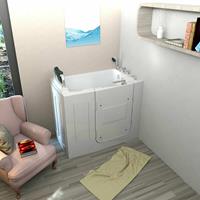ACQUAVAPORE Seniorenwanne Sitzwanne Whirlpool Badewanne Wanne mit Tür S08WP-C