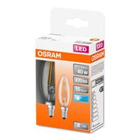 Osram LED STAR CLASSIC B 40 BOX Kaltweiß Filament Klar E14 Kerze Doppelpack, 435261