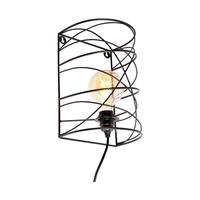 Qazqa Design Wandlamp Zwart - Spira