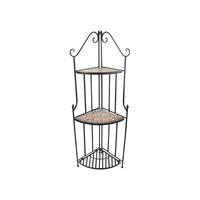 SIENA GARDEN Eckregal Prato 140 cm Eisen mit Mosaikoptik