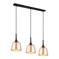 Trio Pendelleuchte, 3-flammig, Messing-matt ¦ gold ¦ Maße (cm): B: 90 H: 150 T: 20  - Möbel Kraft