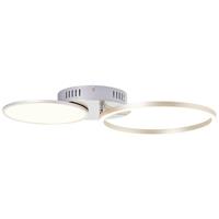 Brilliant VIRTUS LED Deckenleuchte 55 cm Metall / Kunststoff Nickel eloxiert, G99376/68