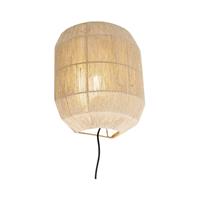 Qazqa Oosterse wandlamp zwart met touw - Riki