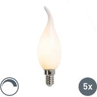 LUEDD 5er Set E14 dimmbare LED Glühlampen F35 matt 3W