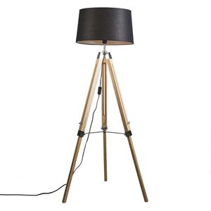 QAZQA Vloerlamp Tripod 45 R - Wit - Industrieel - D 450mm