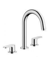 Hansgrohe Vernis Blend chrom, 3-Loch Waschtischarmatur mit Zugstangen-Ablaufgarnitur 71553000