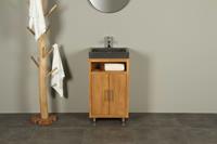 BadkamerExclusief Badkamermeubel teak Raung hardsteen 50 cm mk