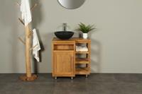 BadkamerExclusief Badkamermeubel hout Kerinci 75 cm teakhout deur links