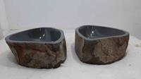 BadkamerExclusief Wasbakken natuursteen set RM0826 AB, 47*35*15 cm