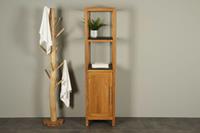 BadkamerExclusief Staande badkamerkast teakhout Tall cabinet 180 cm